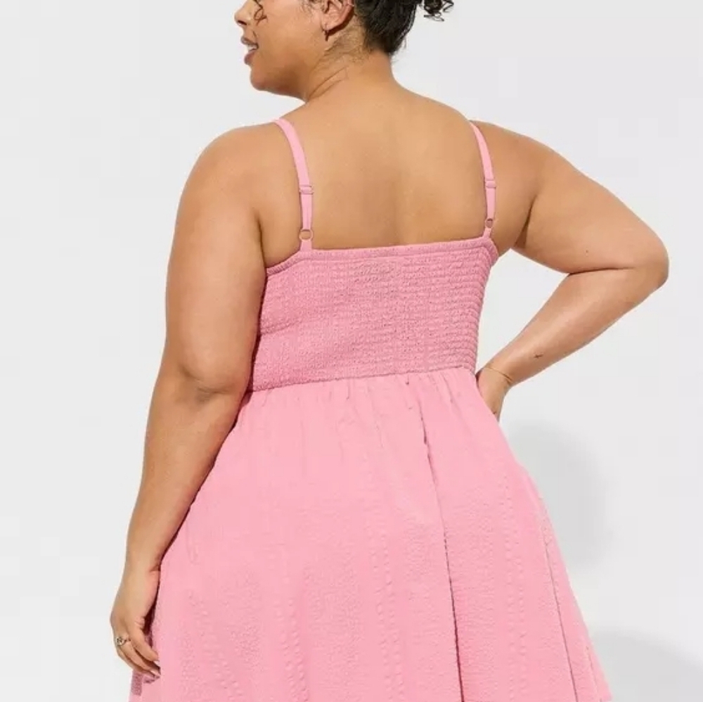 Torrid Pink Eyelet Lace Button Sundress Size 2 NWOT image 4